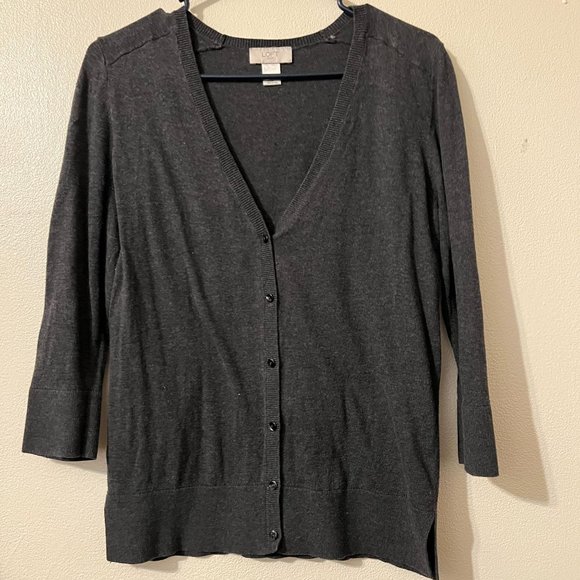 Ann Taylor Loft Cardigan dark gray size M - Picture 2 of 13